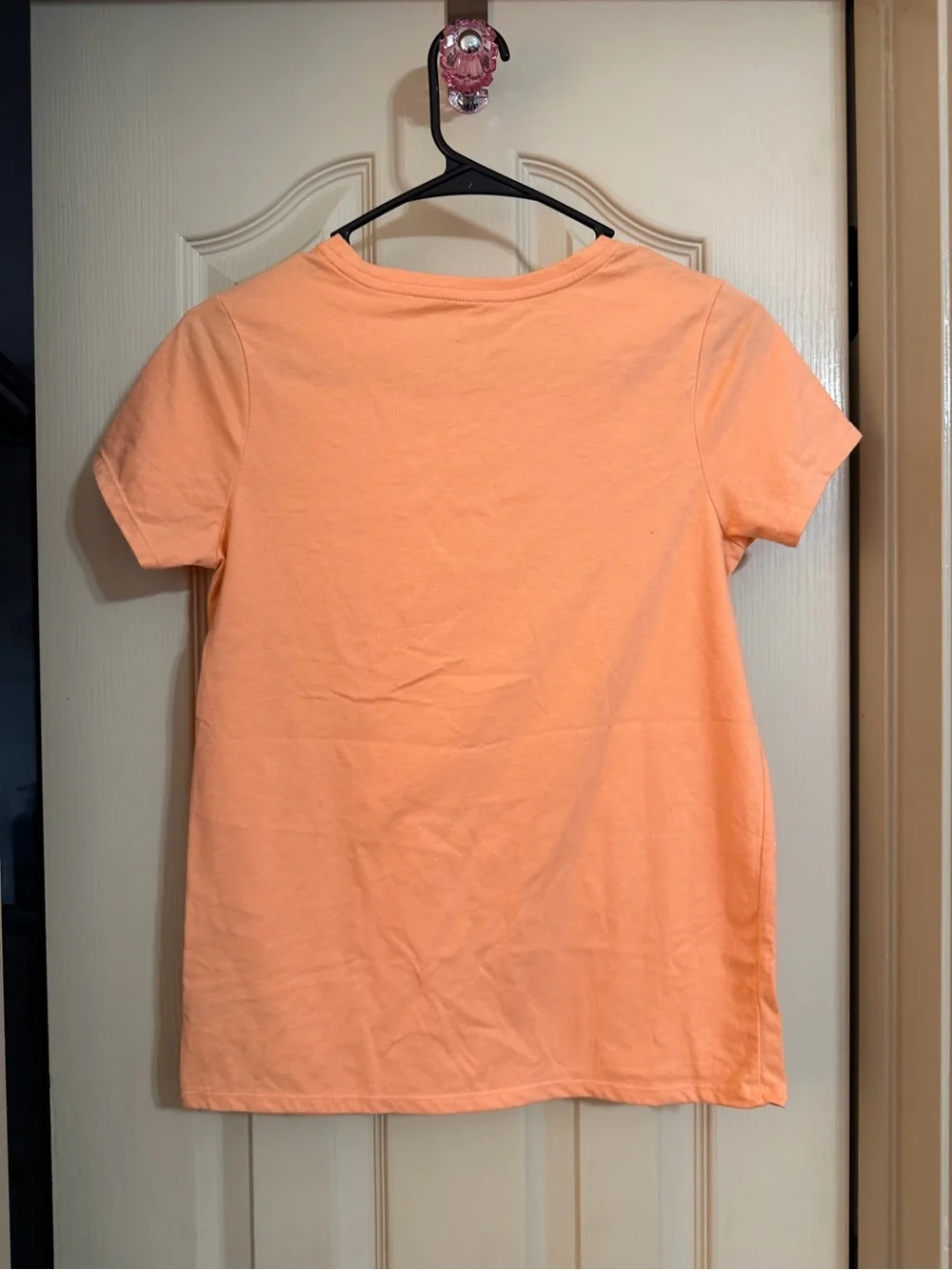 Cat & Jack Peach Short-Sleeve Tee with Pink Poodle Graphic
